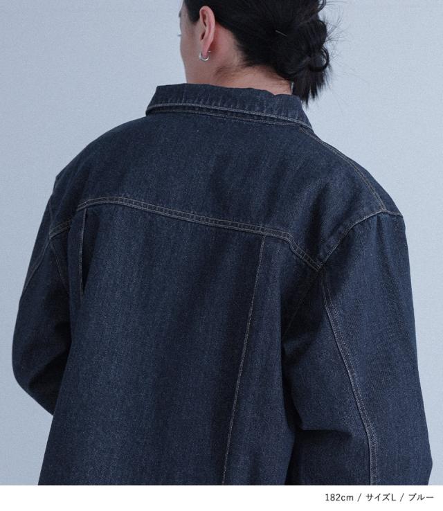 『MDRタックデザインデニムジャケット』【メール便不可】【30】[デニムジャケット メンズ ライトアウター ジャケット ブルゾン 長袖 デニム 配色 ステッチ タック 綿100％ セットアップ]_10