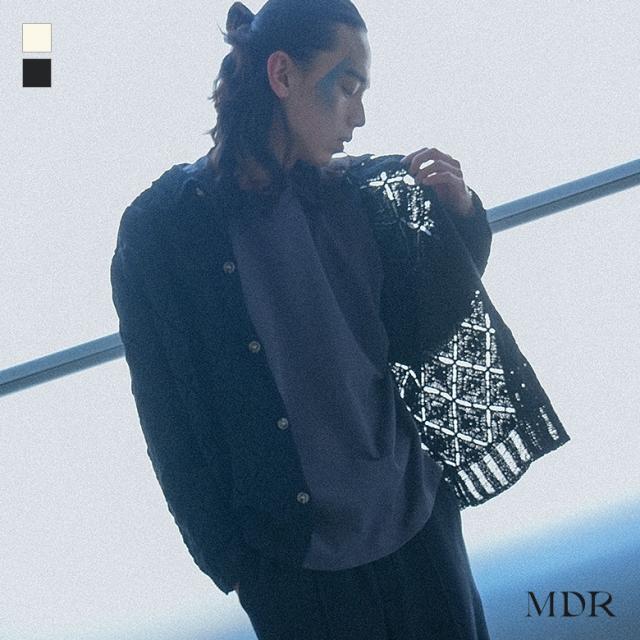 500円OFFクーポン21日23:59迄 【送料無料】『MDRクロシェニットカーディガン』【メール便不可】【30】[カーディガン メンズ トップス 長袖 ニット セーター クロシェ編み ダイヤ柄 羽織 レイヤード 重ね着 春 秋] 送料無料】『MDRクロシェニットカーディガン』【メール便不可】【30