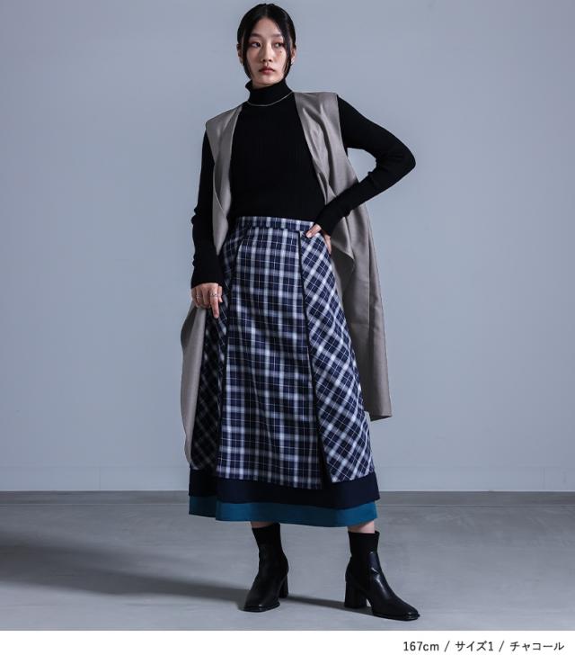 送料無料】『バックプリーツロングジレ』【メール便不可】【20