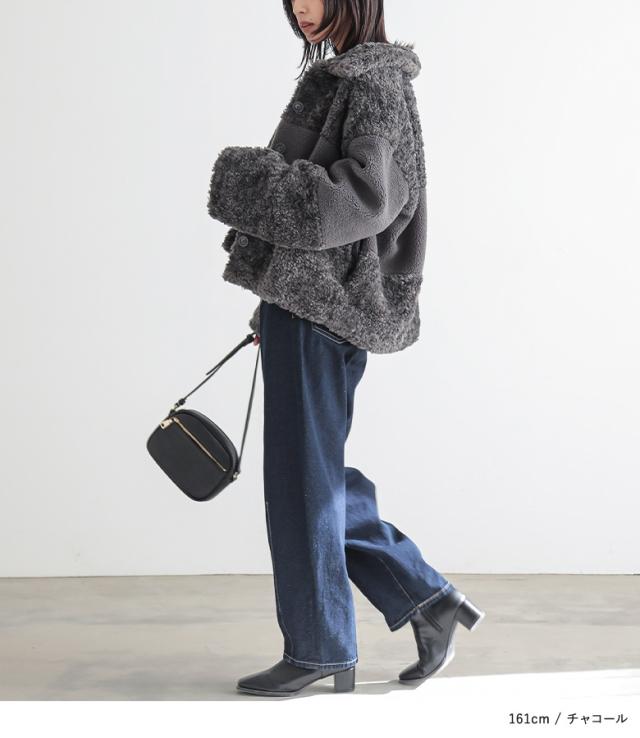 送料無料】『パッチワークボアジャケット』【メール便不可】【80