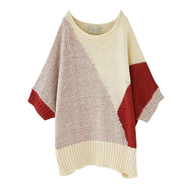 Normixカラードルマンニット 女性 プレゼント ショート丈ニット レディース トップス サマーニット Mixカラー 配色 ドルマンスリの通販はau Pay マーケット オシャレウォーカー Osharewalker