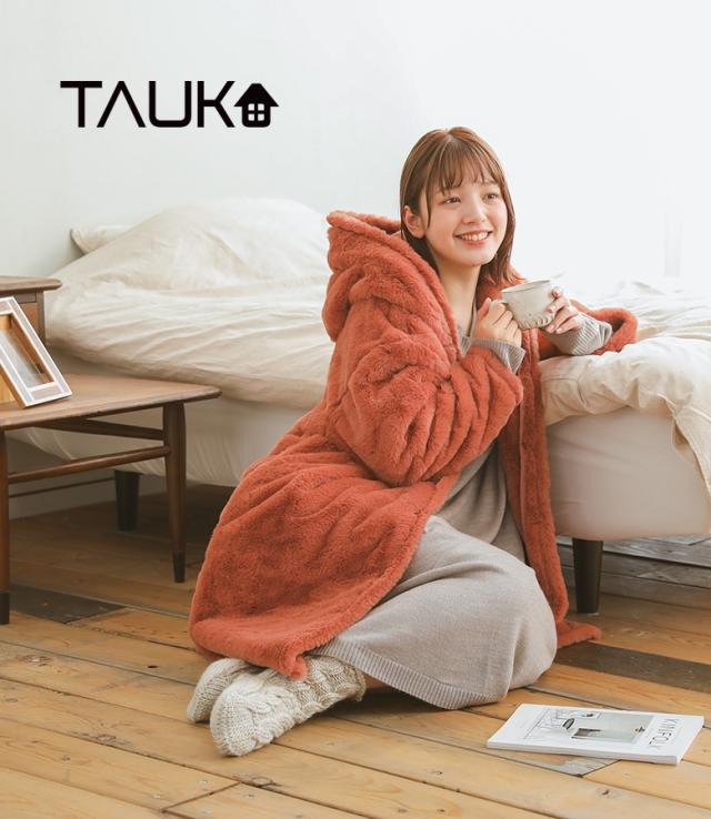 『ラビットファーフーディルームウェア』【メール便不可】【70】[ルームウェア ロングフーディ フーディ パーカー レディース トップス 部屋着 ゆったり 暖かい あったか ふわふわ ファー 冬 羽織り ガウン ポンチョ 前開き 着る毛布 ギフト ロング かわいい おしゃれ 防寒] ラビットファーフーディルームウェア』【メール便不可】【70】[ルーム