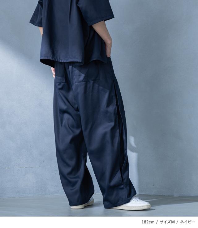 『MDRレギュラーカラーシャツセットアップ』【メール便不可】【30】[セットアップ メンズ 夏 春 シャツ 半袖 ワイドパンツ ロング オーバーサイズ カジュアルシャツ サイドタック レギュラーカラー 上下セット]_9
