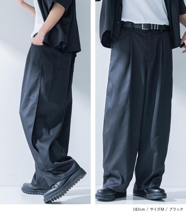 『MDRレギュラーカラーシャツセットアップ』【メール便不可】【30】[セットアップ メンズ 夏 春 シャツ 半袖 ワイドパンツ ロング オーバーサイズ カジュアルシャツ サイドタック レギュラーカラー 上下セット]_12