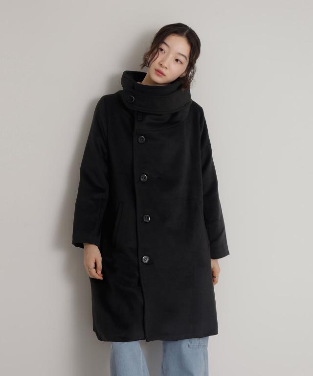 【送料無料】『スタンドカラー主役ロングコート』 【メール便不可】【40】[コート レディース 秋冬 スタンドカラー ロングコート アウター 長袖 oas2078] 送料無料】『スタンドカラー主役ロングコート』 【メール便不可】【40