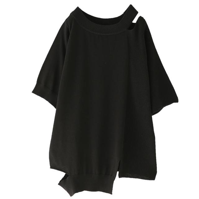 選べるm 3lサイズ展開 Kohakuアシメデザイン半袖ニット 女性 プレゼント ニット レディース 春夏 トップス 半袖 サマーニット アシの通販はau Pay マーケット オシャレウォーカー Osharewalker