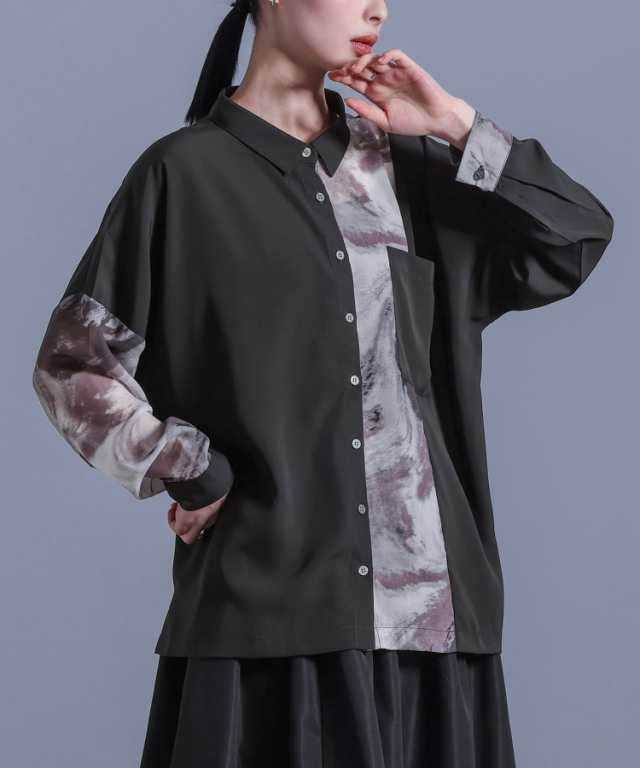 楽天市場】RomelCheo アシンメトリー ドクロ柄シャツ スカル