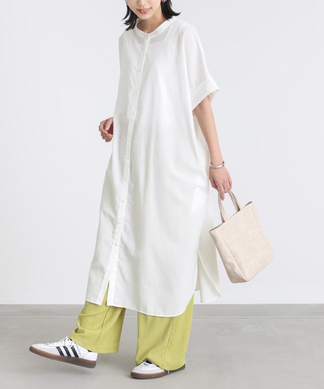 ロングワンピース シャツワンピース 春 夏 レディース シャツワンピ