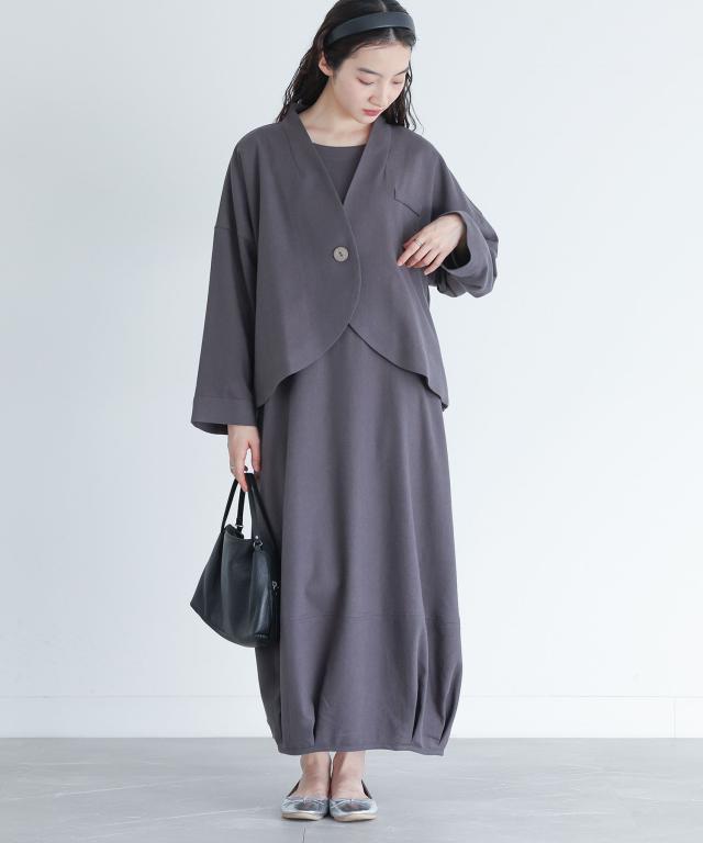 【新色登場】【送料無料】『リネン混ジャケット＆ワンピースセットアップ』 【メール便不可】【30】[ロングワンピース ショートジャケット 長袖 レディース フォーマル 結婚式 オケージョン 入学式 卒業式 wjs0017] 新色登場】【送料無料】『リネン混ジャケット＆ワンピースセットアップ