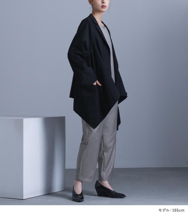 【送料無料】『kOhAKU変形デザインテーラードジャケット』 【メール便不可】【20】[ジャケット レディース ライトアウター 羽織り 長袖 テーラード襟 無地 ストライプ柄 変形 ボタン ダブル 3way フォーマル 結婚式 お呼ばれ パーティー 黒 lfk0010] 送料無料】『kOhAKU変形デザインテーラードジャケット』 【メール便