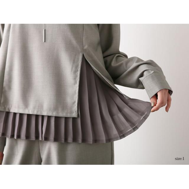 送料無料】『kOhAKUシフォンプリーツ切替セットアップ』 【メール便