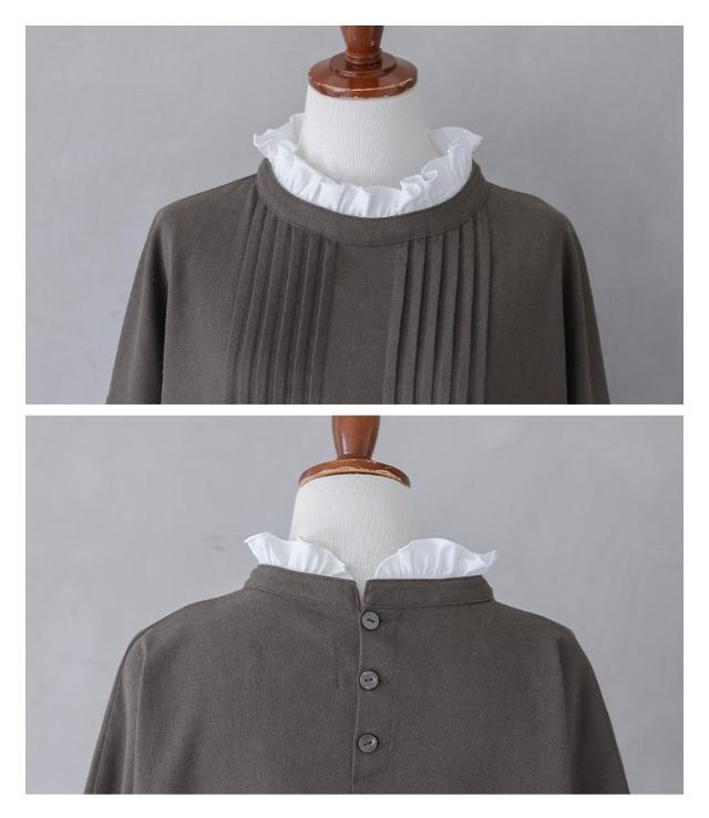 送料無料】『ピンタックリネン混ワンピース』【メール便不可】【30