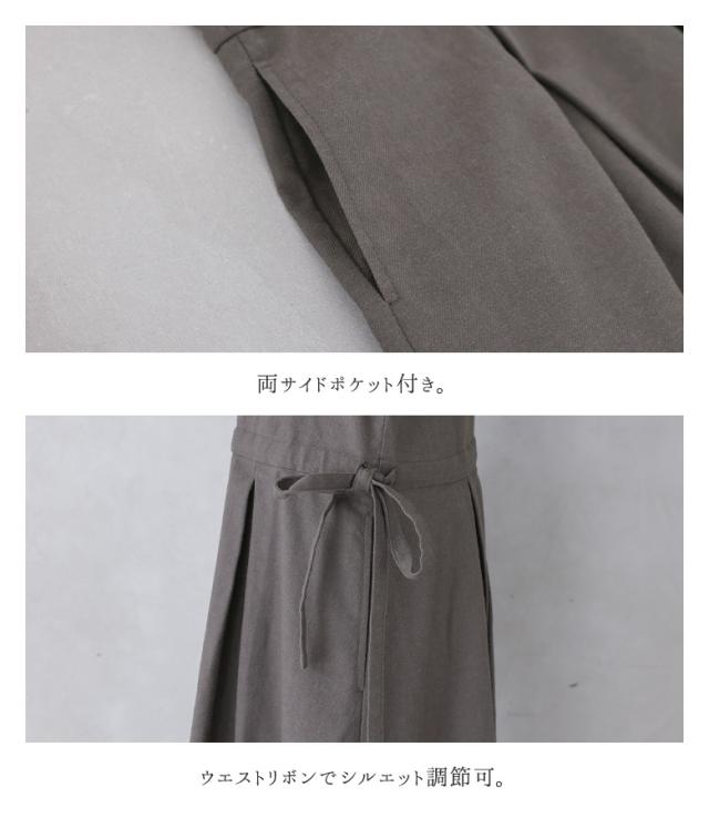 送料無料】『ピンタックリネン混ワンピース』【メール便不可】【30