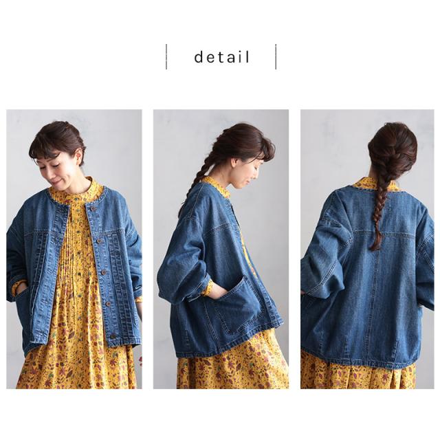 《通常販売START！》はちみつ堂 ひとなつっこいデニムジャケット レディース Gジャン ジージャン 長袖 ライトアウター