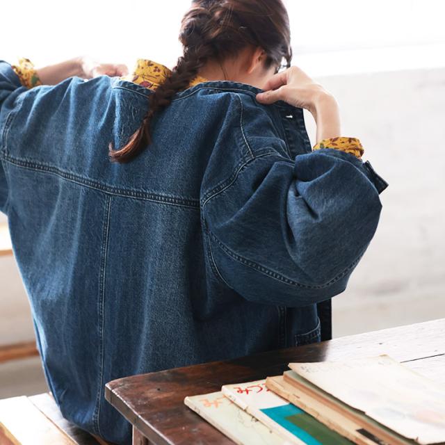 《通常販売START！》はちみつ堂 ひとなつっこいデニムジャケット レディース Gジャン ジージャン 長袖 ライトアウター