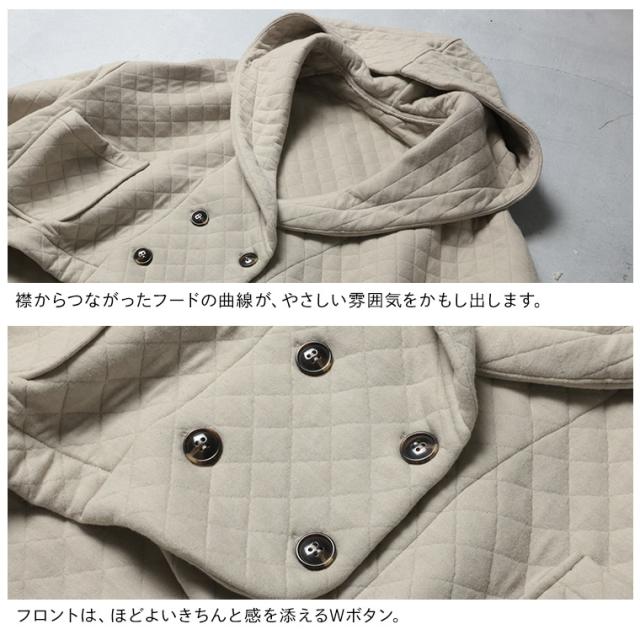 《通常販売START！》まぁるいキルトのジャケット レディース アウター 羽織り 長袖 ショート丈フード付き キルティング 中綿