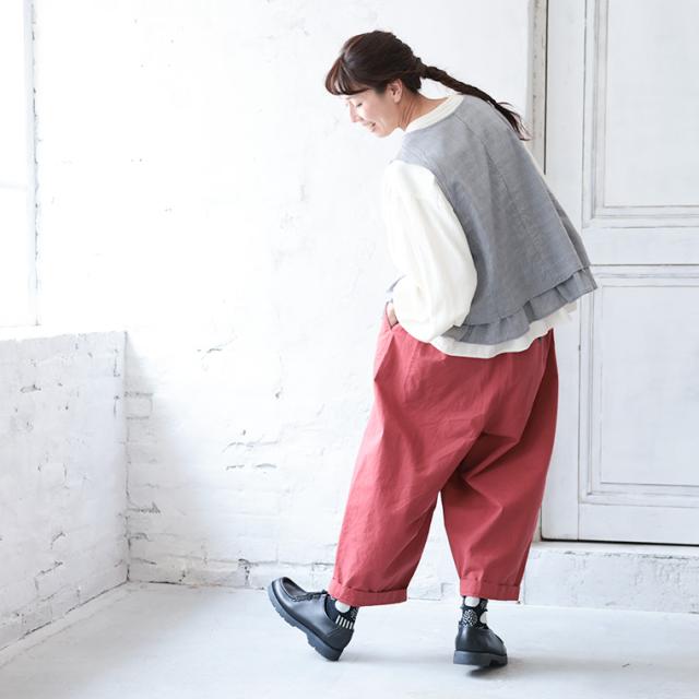 店長がつくった「なつめ色」の9分丈パンツ レディース クロップド