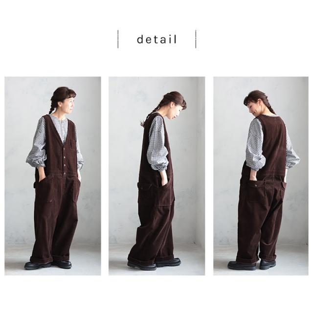 《通常販売START！》店長がつくった、コーデュロイなサロペット レディース オーバーオール オールインワン つなぎ ボトムス