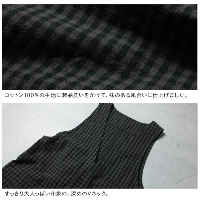 O.W.N ギンガムチェックのサロペット レディース オールインワン オーバーオール ロング コクーン ノースリーブ ボトムス_11