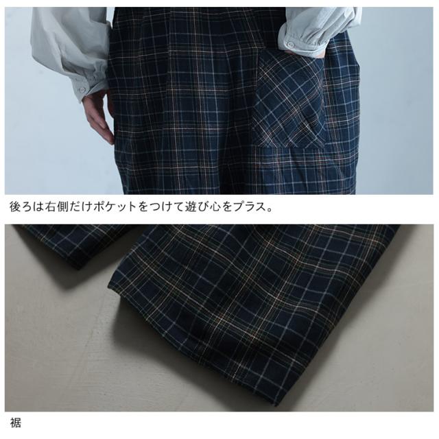 O.W.N おとなチェックのサロペット レディース オールインワン ワイドパンツ ロング サスペンダー付き リネン混 ボトムス_13