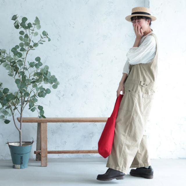 店長がどうしても作りたかった、ナチュかっこいいサロペット レディース オールインワン オーバーオール つなぎ ボトムス_7