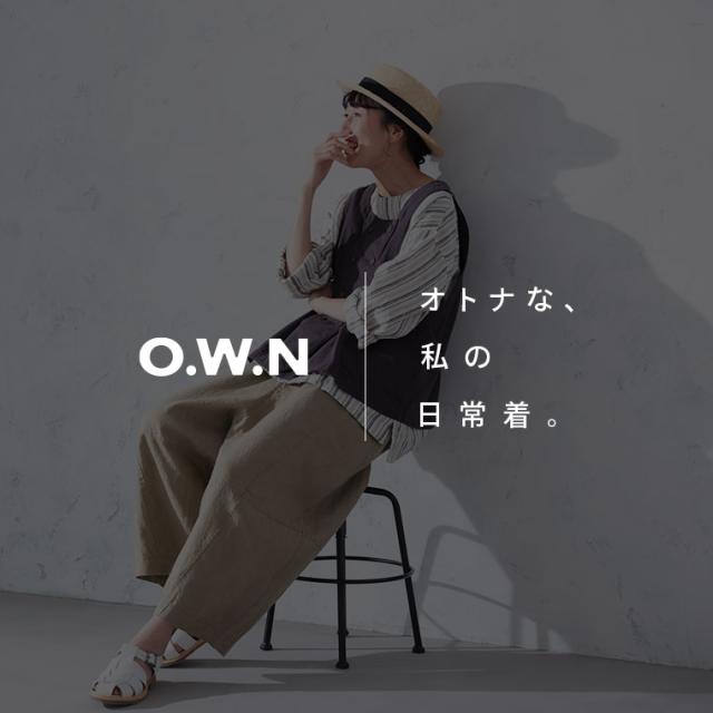 O.W.N まるっと可愛い、リネンのパンツ レディース コクーンパンツ クロップド丈 9分丈 九分丈 麻 リネン ボトムス_1