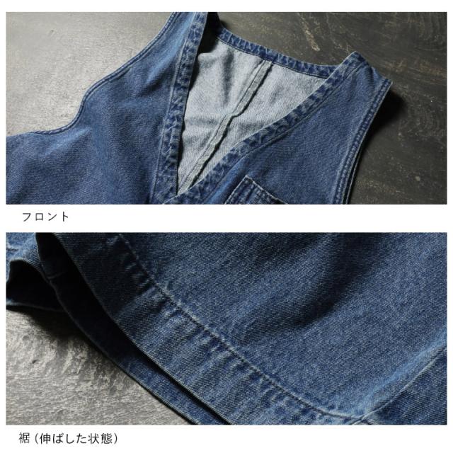 ＼ショート丈サイズ追加／店長のデニムなサロペット レディース オーバーオール オールインワン つなぎ デニム ジーンズ ボトムス_10