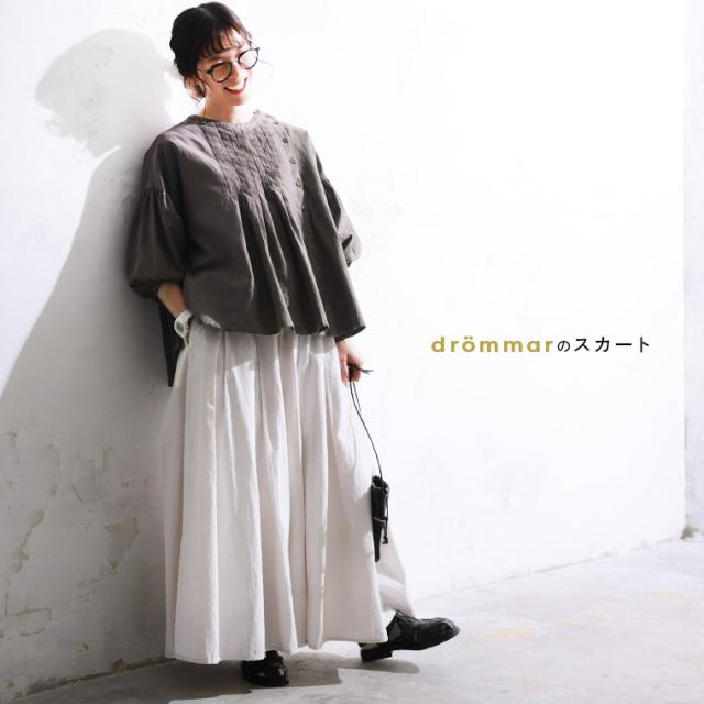 RaKMACKA(レックマッカ) drommar ドロンマルのスカート レディース ロング フレア Aライン コットン ボトムス_3
