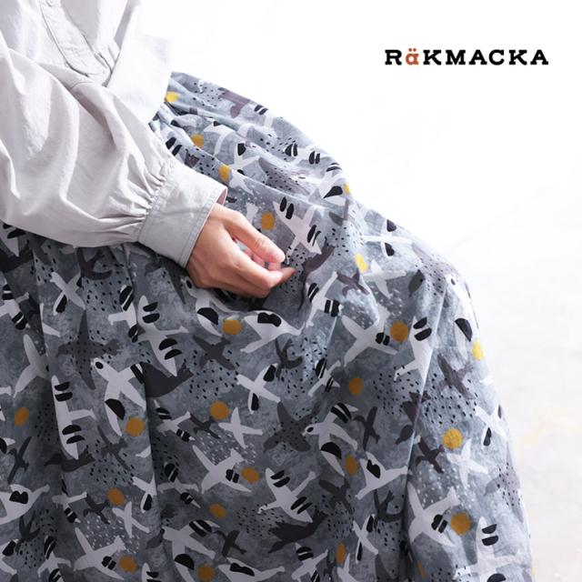 RaKMACKA（レックマッカ） ワタリドリのスカート レディース ロング ギャザー フレア Aライン 綿 コットン ボトムス_3