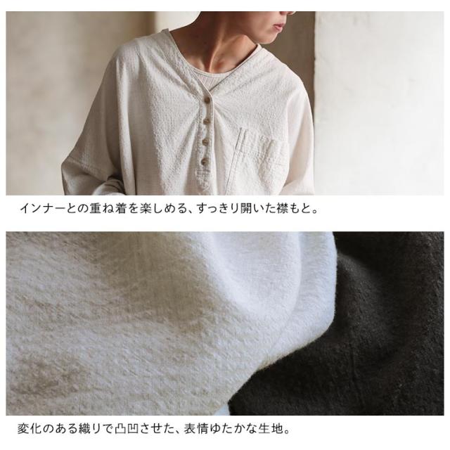 ツバメガレージ ざっくり着ちゃうプルオーバー レディース シャツ ブラウス Vネック ヘンリーネック 長袖 トップス t2b0022.jpg