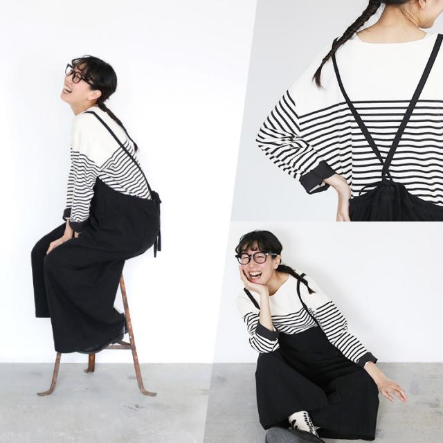 ついに再入荷！】黒とキナリの、大人なボーダー。 レディース