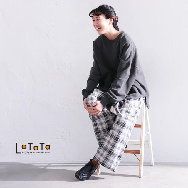 軽快なキモチのプルオーバー【La Ta Ta】 レディース スウェット