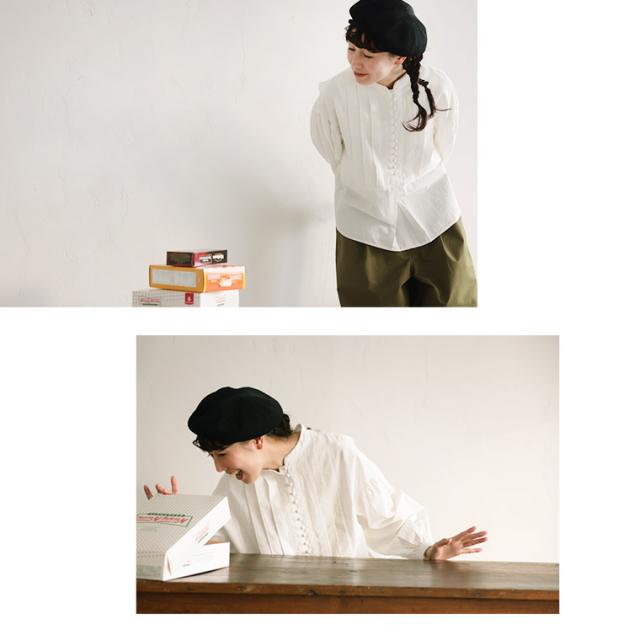 ついに再入荷！】［me］ 私のくるみ釦ブラウス レディース シャツ プル