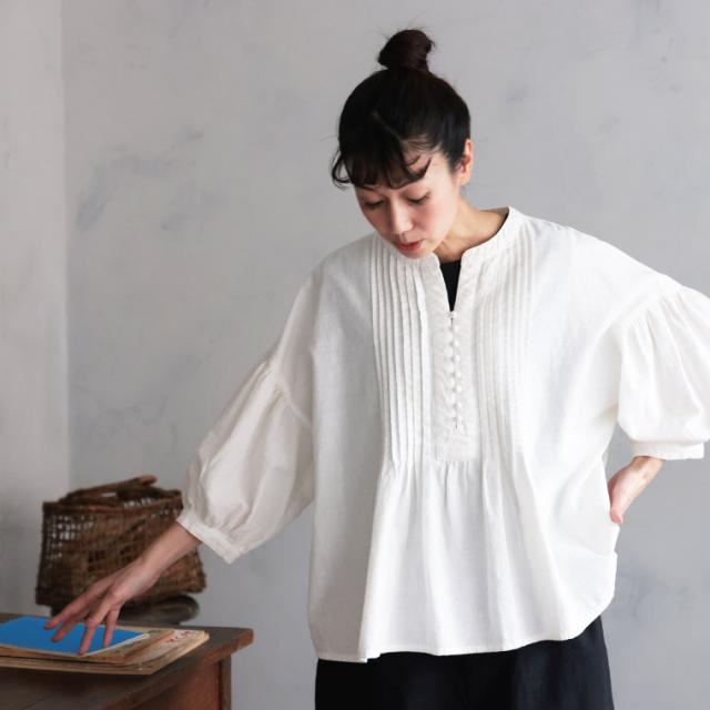 はちみつ堂 メレンゲのブラウス レディース プルオーバー ピンタック