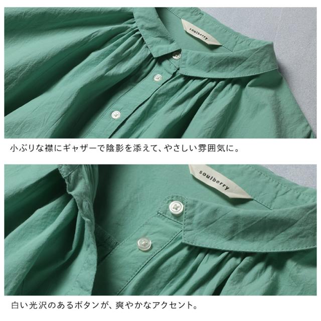 RaKACKA(レックマッカ) 露草ミントのブラウス レディース シャツ 半袖