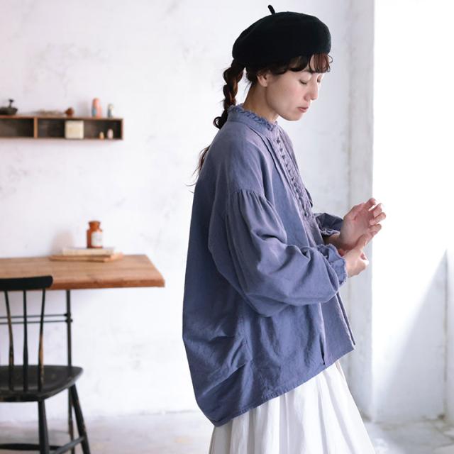 ふくろうと月 月影のブラウス レディース シャツ 長袖 バルーン