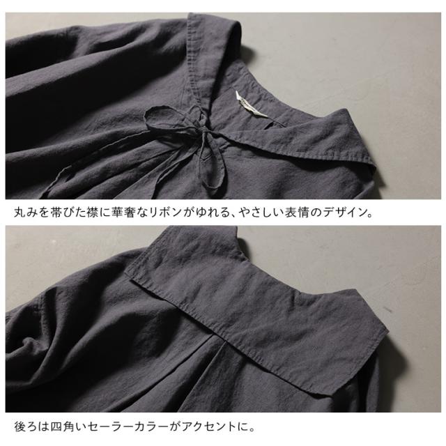 ブリードの森 木陰あそびのセーラーブラウス レディース プルオーバー 7分袖 七分袖 セーラー襟 リネン混 麻混 トップス_11