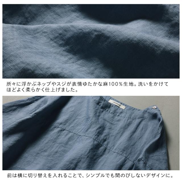 真夏の「リネンTee」 レディース ブラウス プルオーバー 五分袖 5分袖 半袖 ドルマン風 リネン ベーシック トップス_13