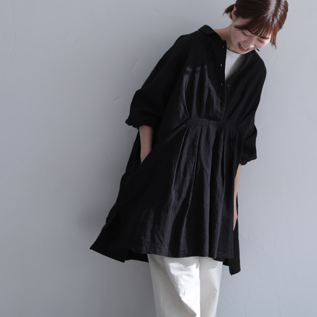 O.W.N フロントプリーツチュニック レディース シャツチュニック