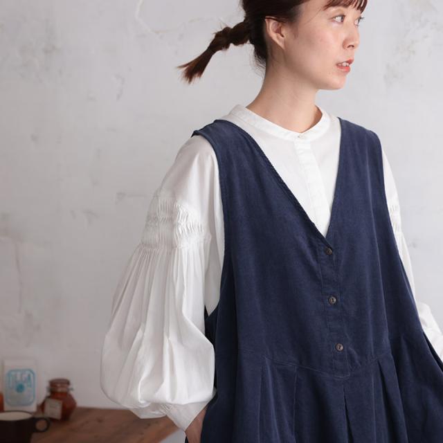 【ついに再入荷！】ふくろうと月 真夜中のワンピース レディース ジャンパースカート ジャンスカ ノースリーブ コーデュロイ_3