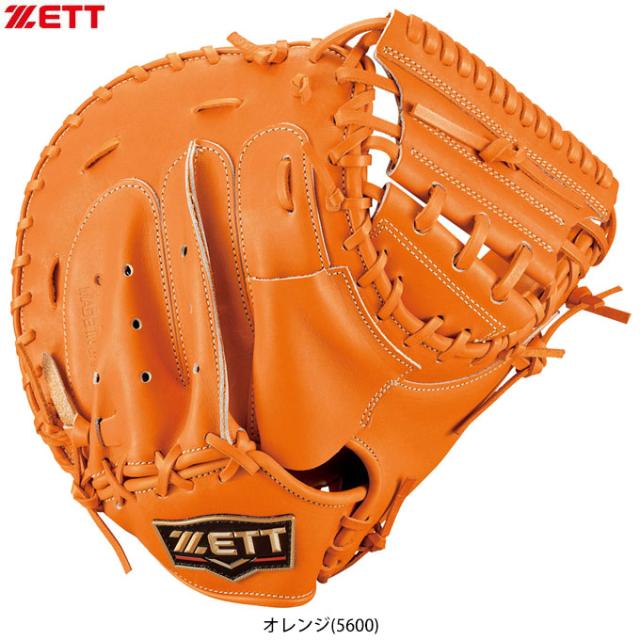 【オレンジ/右投げのみ】ZETT（ゼット）限定 硬式キャッチャーミット プロステイタスプレミアム 捕手用（BPROCMP12）PROSTATUS 野球 硬式ミット 一般用