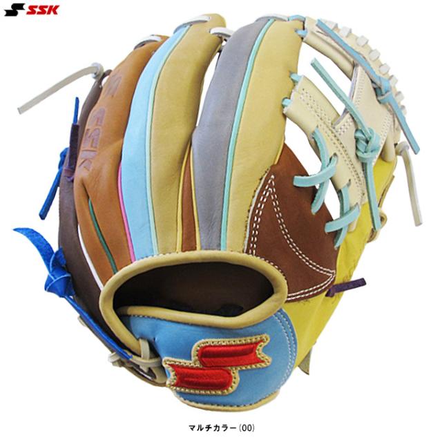 SSK（エスエスケイ）限定 軟式用グラブ カラフルシリーズ 内野手用 345