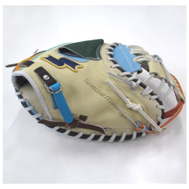 SSK（エスエスケイ）限定 軟式用キャッチャーミット カラフルシリーズ 捕手用（SMRCM123E）軟式野球 右投げ用 キャッチミット 一般用_2