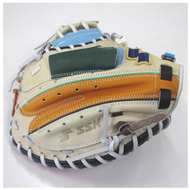 SSK（エスエスケイ）限定 軟式用キャッチャーミット カラフルシリーズ 捕手用（SMRCM123E）軟式野球 右投げ用 キャッチミット 一般用_3