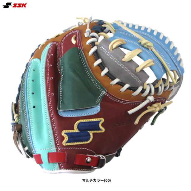 SSK（エスエスケイ）限定 軟式用キャッチャーミット カラフルシリーズ 捕手用 044型（SMRCM123M）軟式野球 右投げ用 一般用