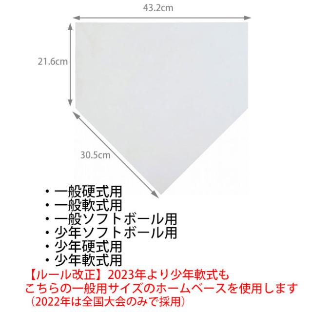 MIZUNO（ミズノ）一般用 ゴム ホームベース 厚さ10mm（16JAH12200