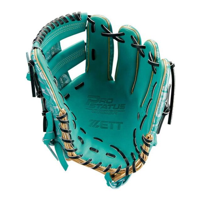 【右投げのみ】ZETT（ゼット）限定 軟式用グラブ プロステイタス 内野手用 吉川モデル（BRGB30326A）野球 グローブ 二塁手用 遊撃手用 右投げ用 一般用