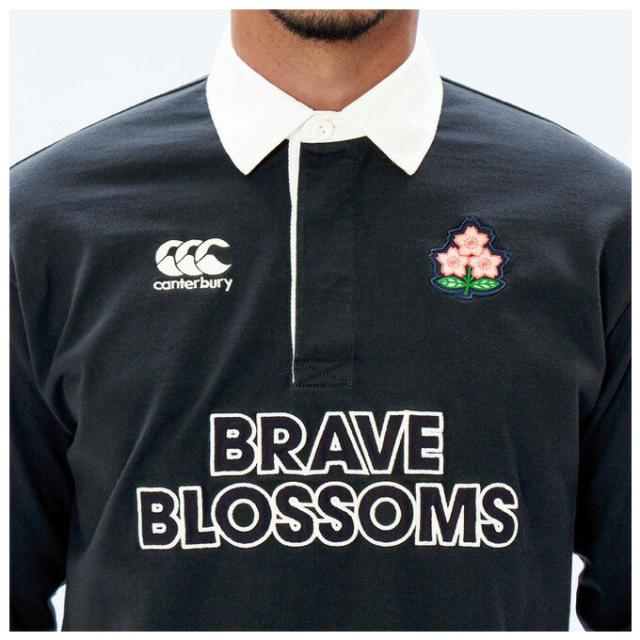 Canterbury ラガーシャツ 桜エンブレム付き