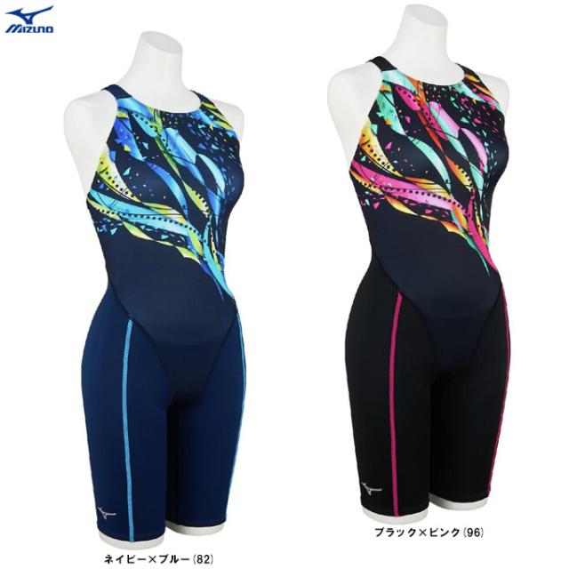 MIZUNO（ミズノ）ST Graphic 競泳用ハーフスーツ(マスターズバック)（N2MGD242）WA承認モデル 競泳水着 スイムウェア レディース