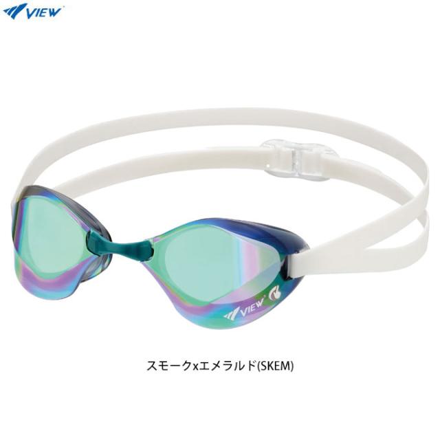VIEW（ビュー）スイミングゴーグル BladeF（V122SAM）水泳 競泳 FINA承認 レーシングゴーグル ノンクッション ミラー タバタ 一般用